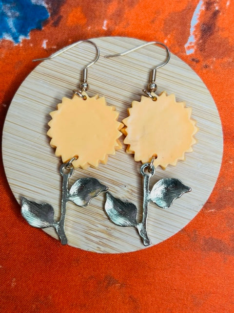 Sunflower Dangle Earrings