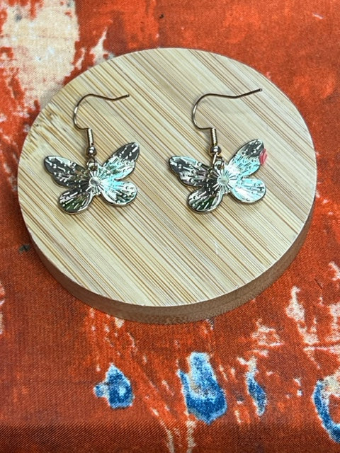 Pink Butterfly Earrings