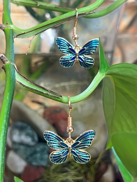 Blue Butterfly Earrings