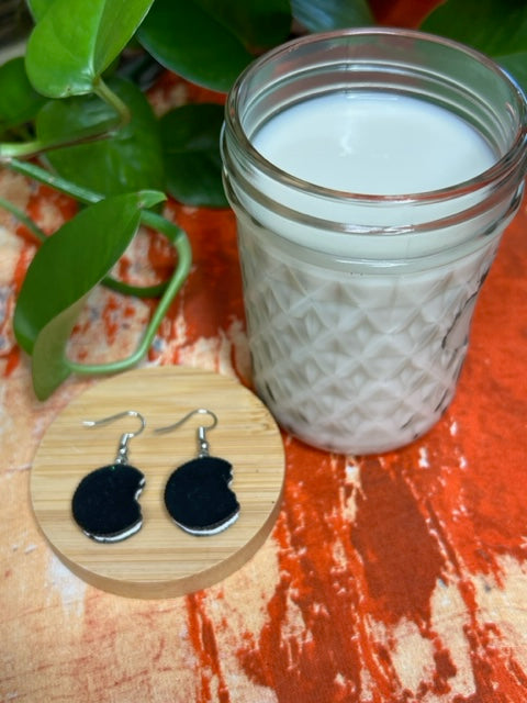 Glitter Chocolate cookies with cream filling Earrings