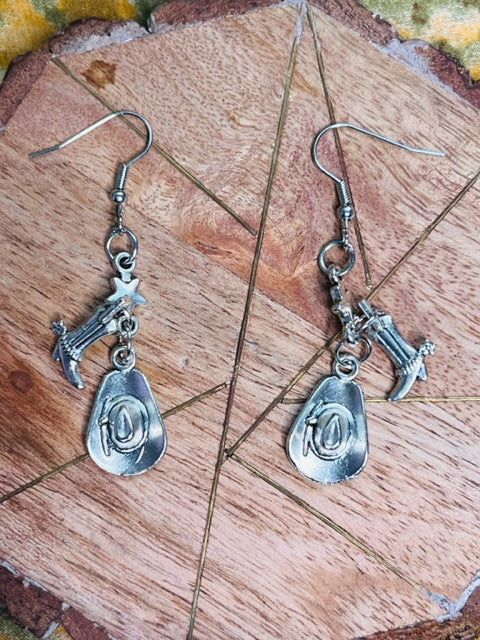 Cowboy Hats & Boots Earrings