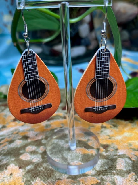 Waterdrop Shape Ukulele Earrings