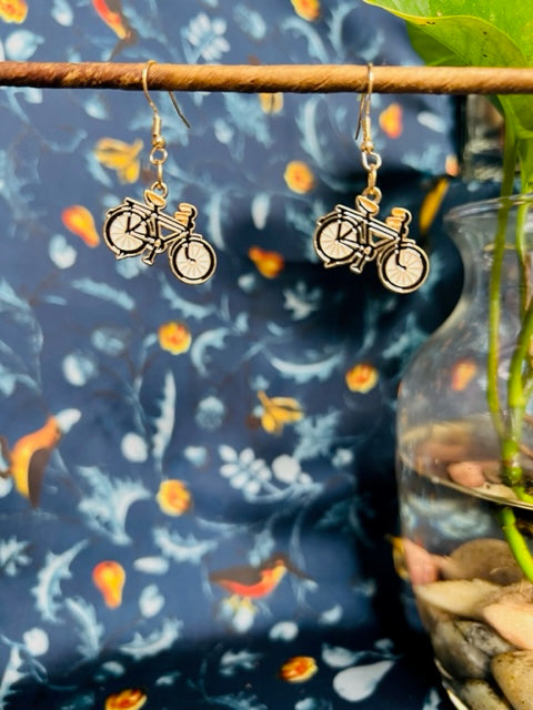 Golden Bike earrings