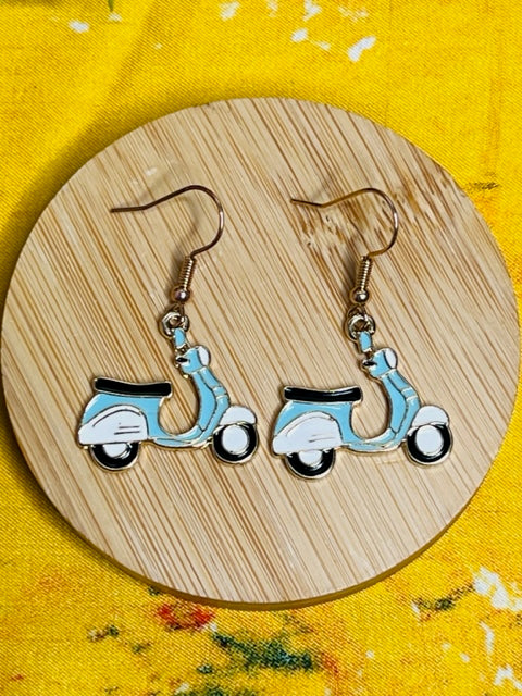 Blue Scooter Earrings