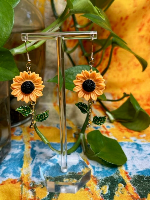 Sunflower Dangle Earrings