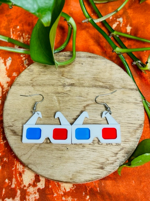 3D Glasses Earrings