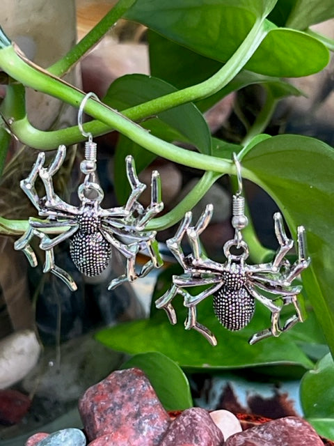 Gothic Spider Dangle Earrings