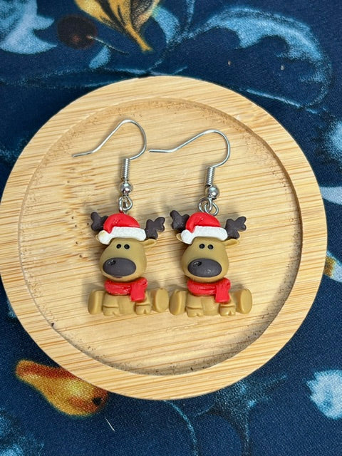 Christmas Elk Earrings