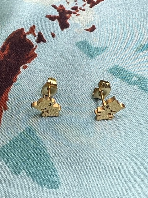 Tiny Mean Kitten Stud Earrings