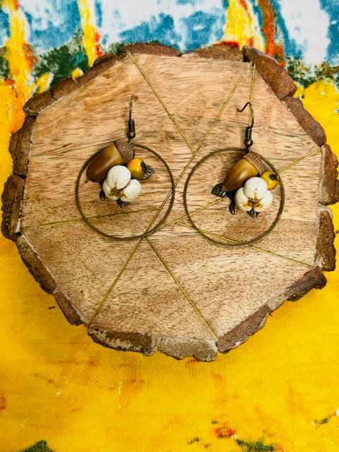 Handmade Flower Drop Earrings