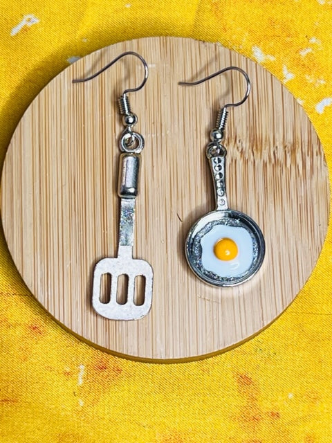 Spatula & Fried Egg Earrings