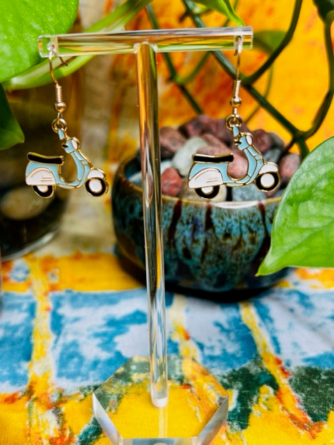 Blue Scooter Earrings