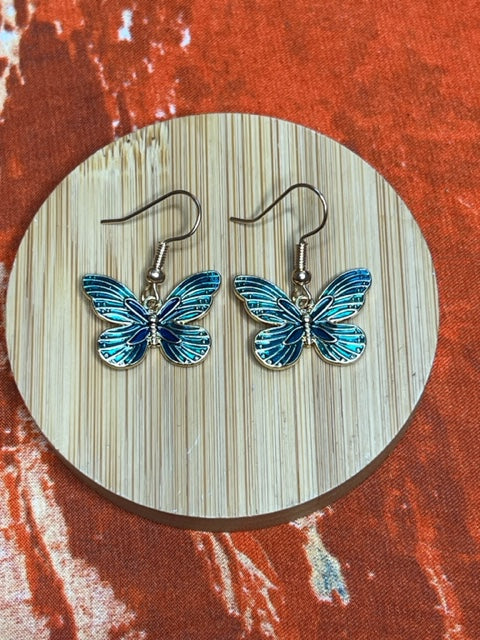 Blue Butterfly Earrings