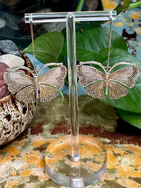 Silver Butterfly Earrings