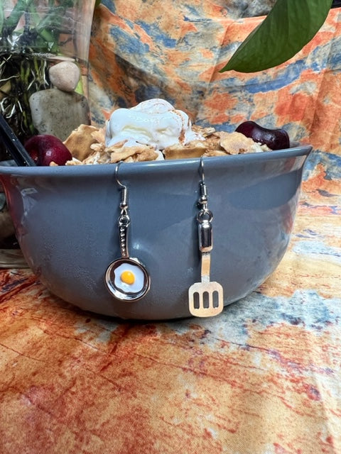 Spatula & Fried Egg Earrings