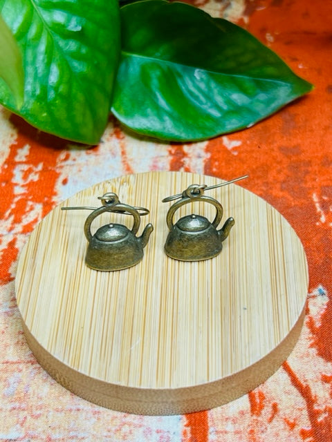 Cooper Teapot Earrings