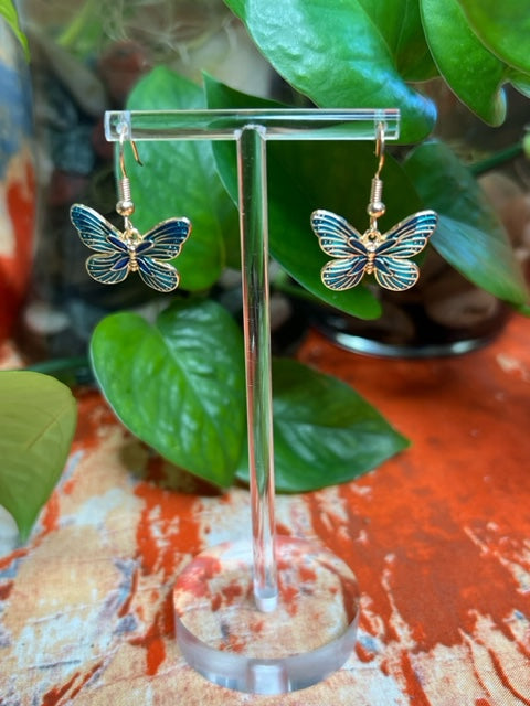 Blue Butterfly Earrings