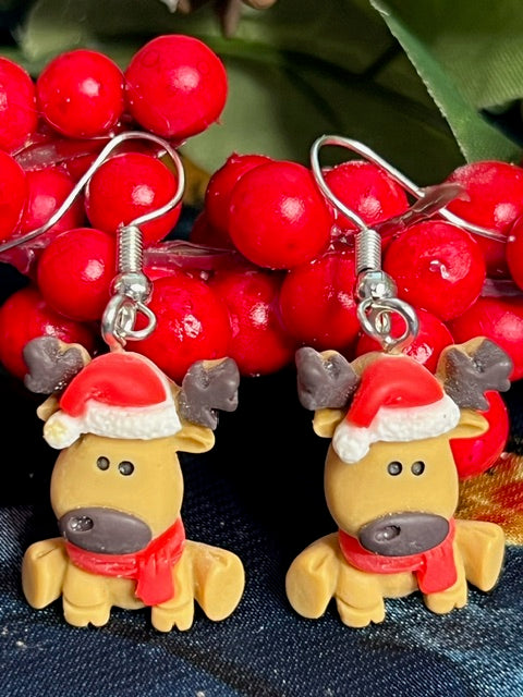 Christmas Elk Earrings