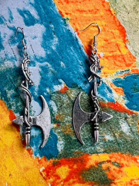 Warrior Axe Design Earrings